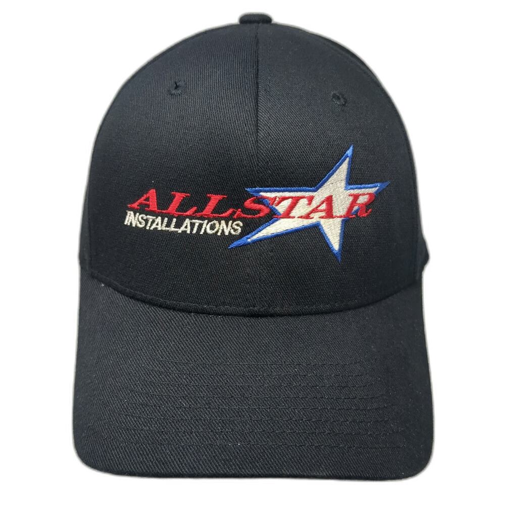 Flexfit Allstar Installations Baseball Cap Black M Fitted Structured Star Hat